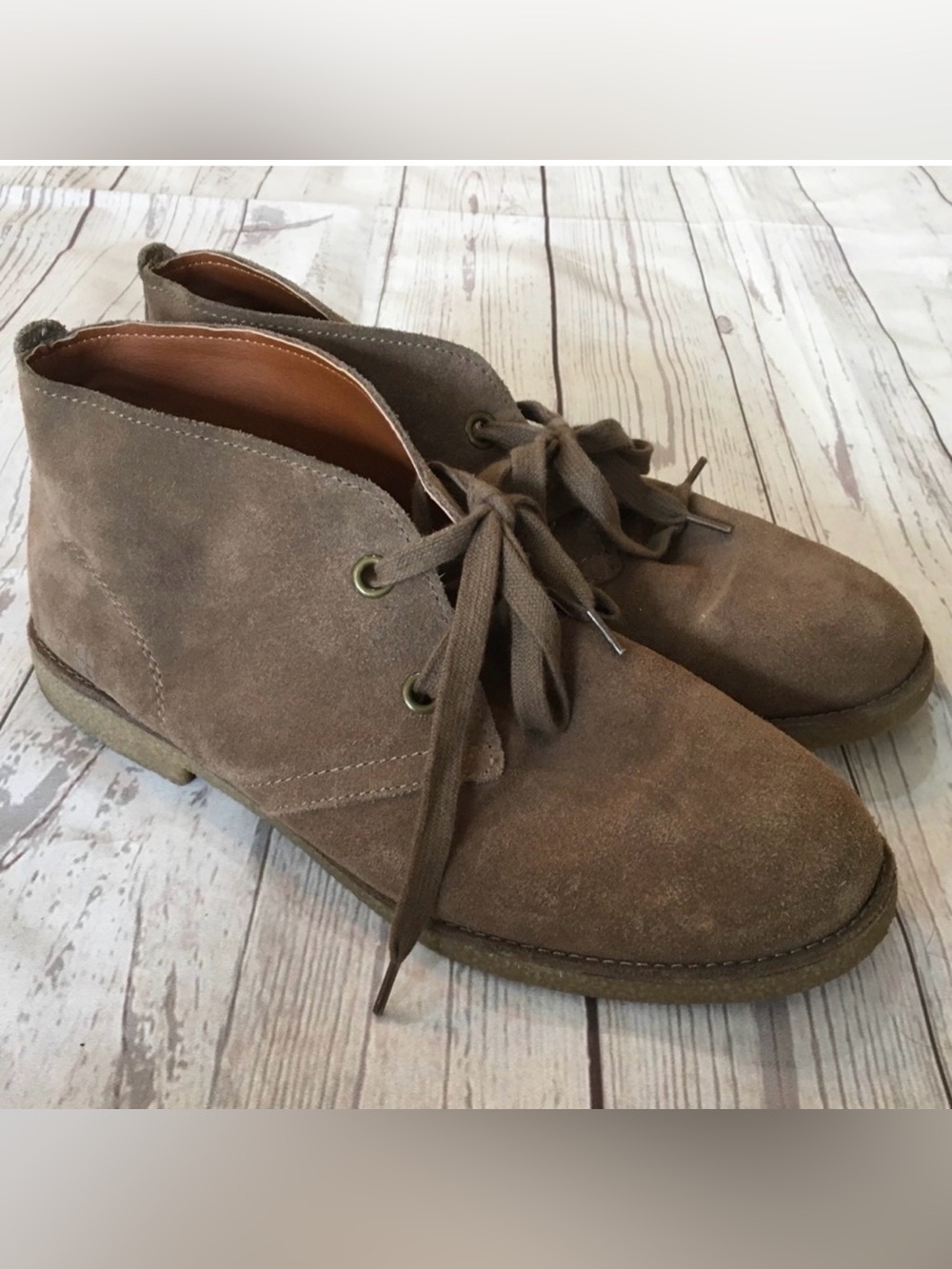 Lucky Brand Emilia Suede Leather Lace Up Ankle Boots Size 9